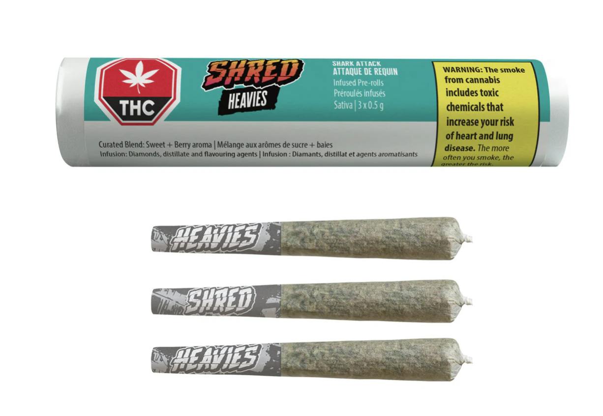 Shark Attack Heavies Infused Pre-Rolls 3 x 0.5g