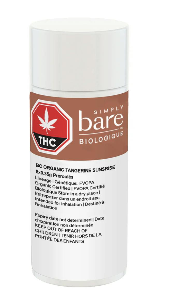 Organic Tangerine Sunrise Pre-Rolls 5 x 0.35g