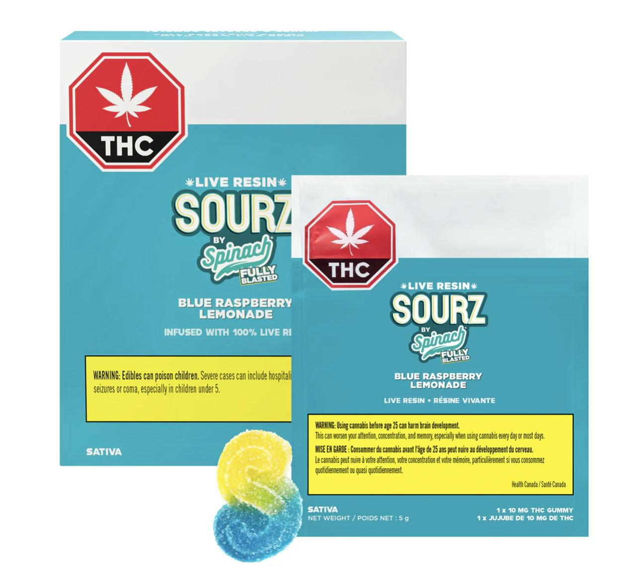 Fully Blasted Blue Raspberry Lemonade Live Resin Gummies 10 Pack