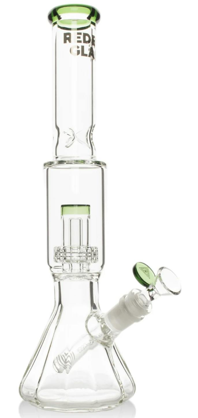 Red Eye Glass: 12" Dodecagon Water Pipe