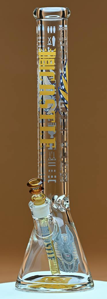 Castle Glassworks: Anubis 18" 9mm Beaker Bong