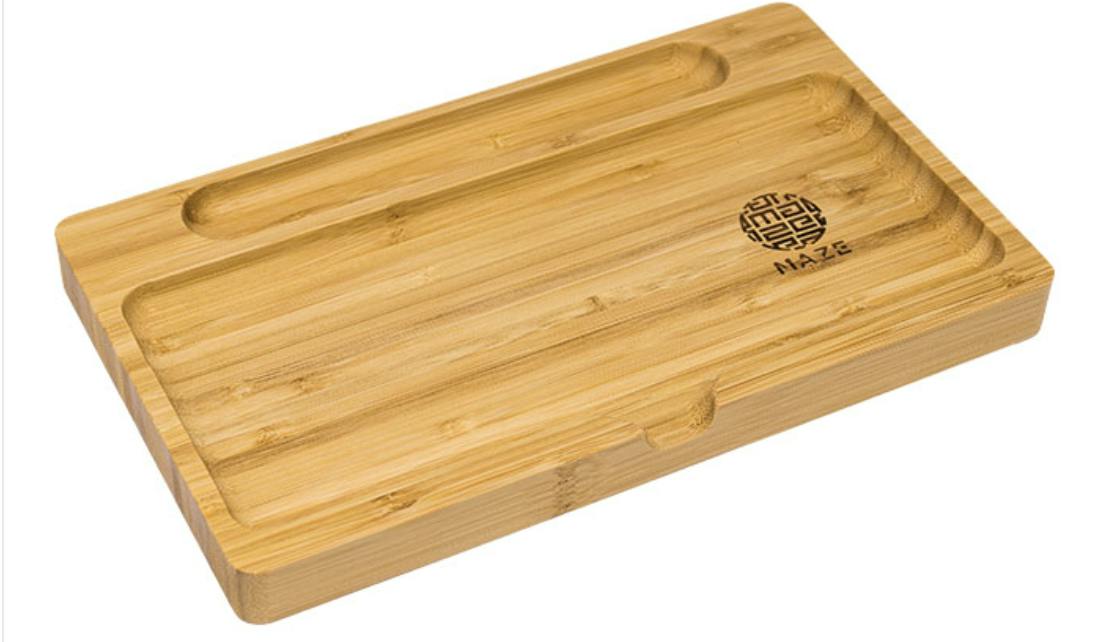 Maze Classic Bamboo 10X6 Rolling Tray Rolling Tray