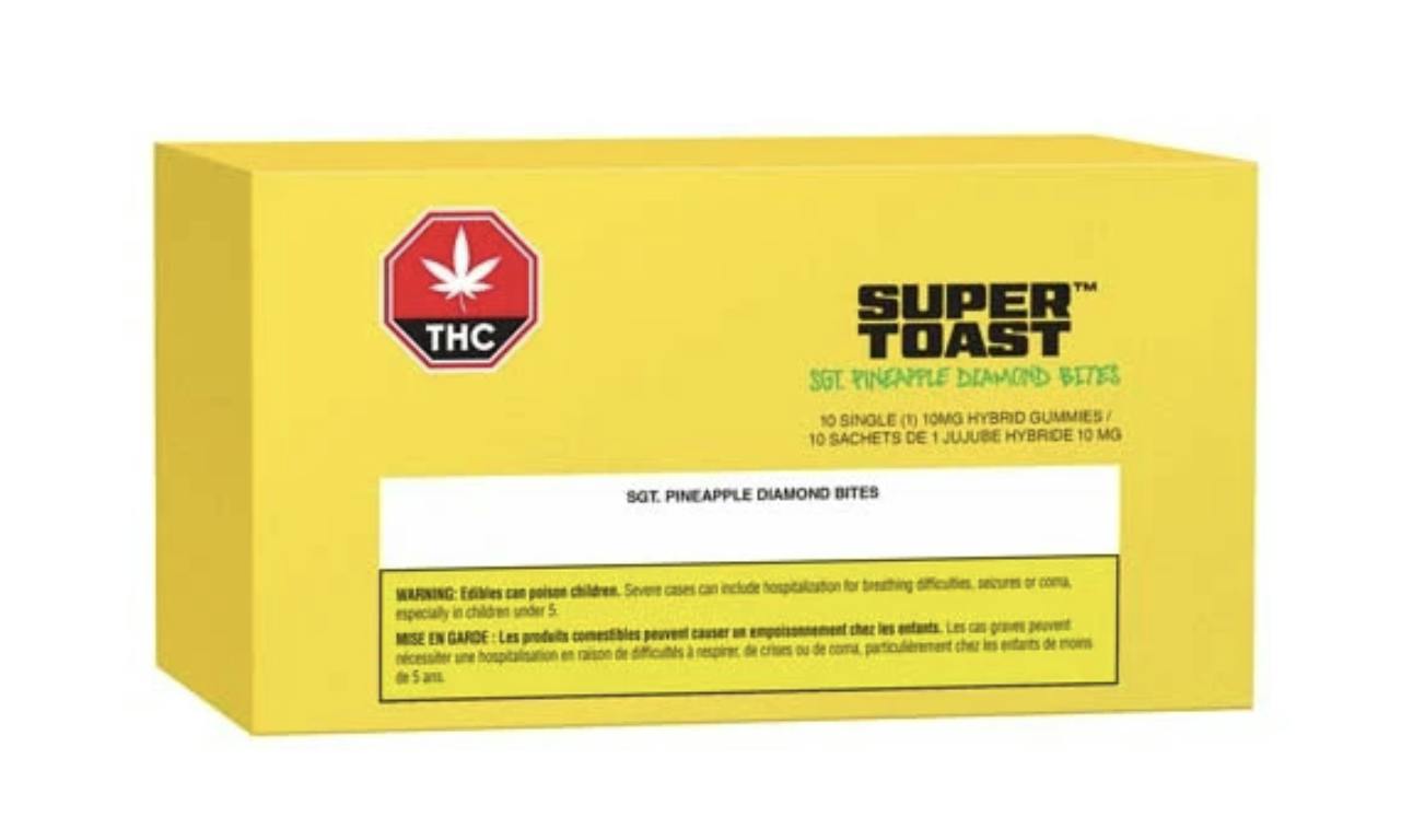 SGT Pineapple Diamond Bites Gummies 10 Pack