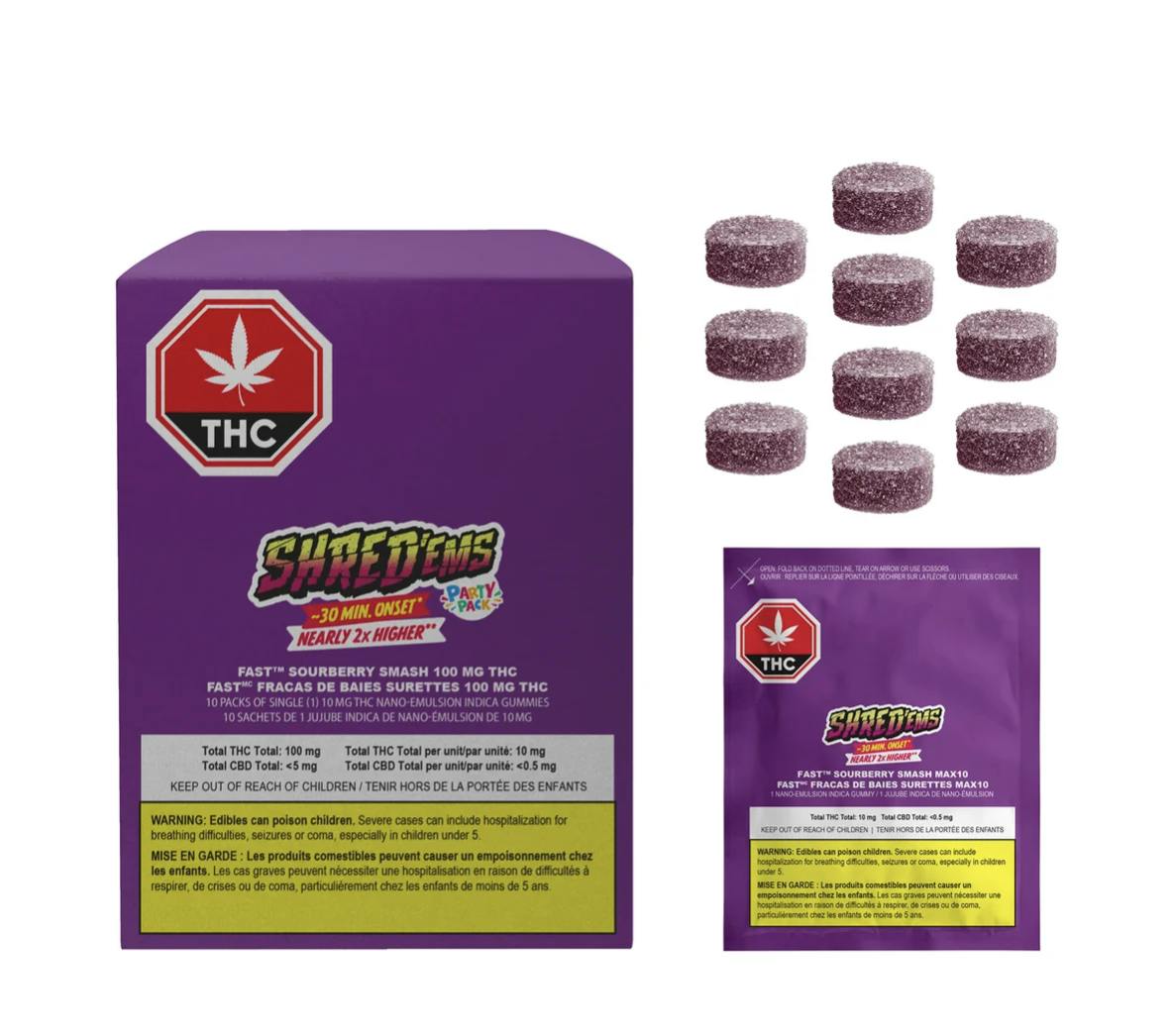Fast Acting Sourberry Smash Gummies 10 Pack