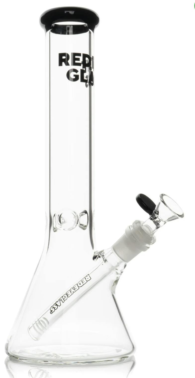Red Eye Glass: 12" Beaker Base Water Pipe (Assorted Colour)