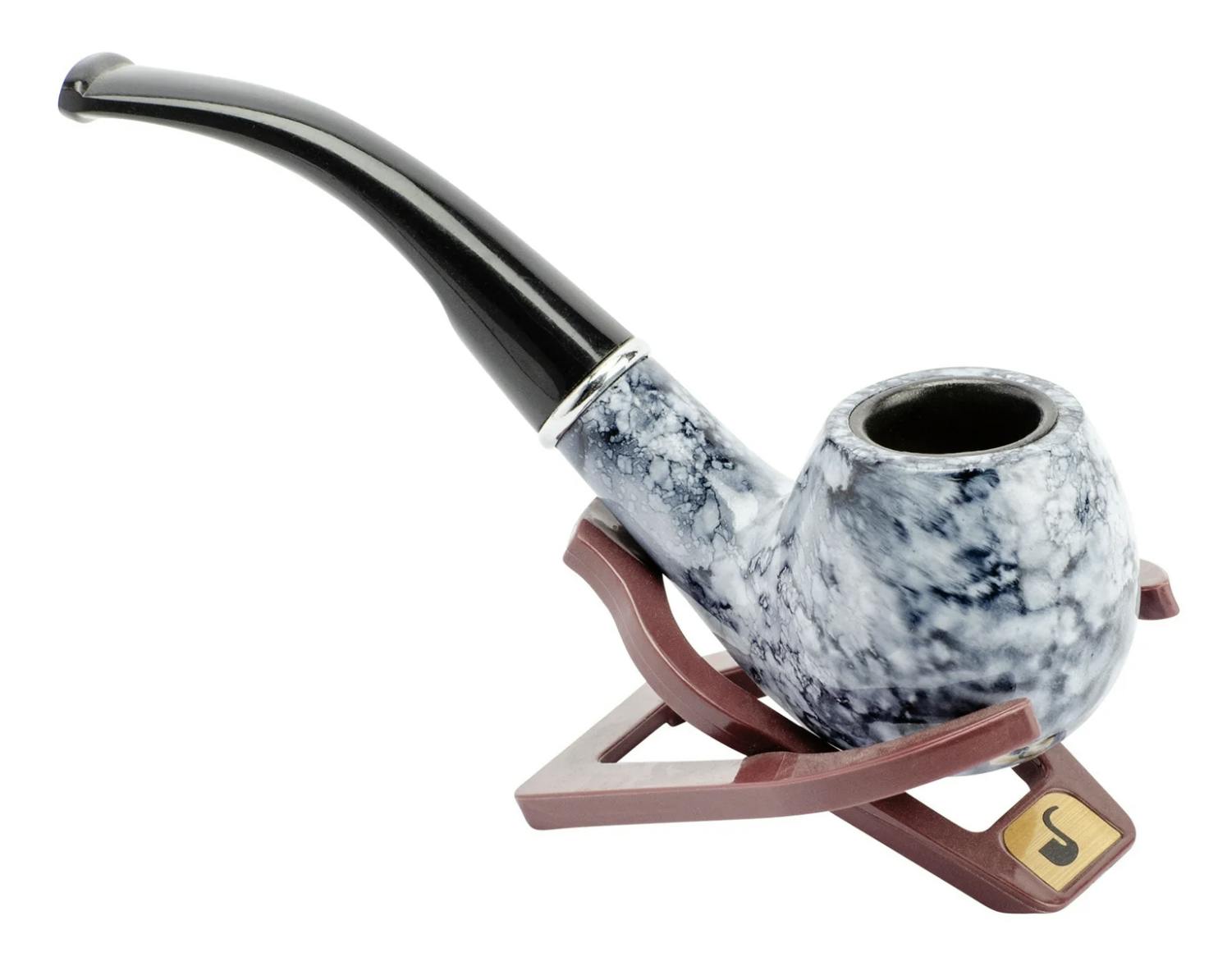 Grey Marble Classic Tobacco Pipe