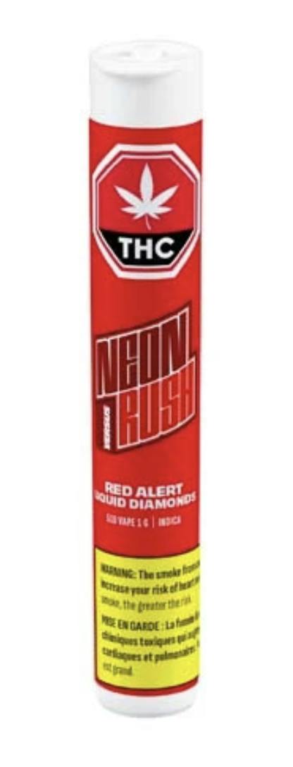 Neon Rush Red Alert Liquid Diamond Vape 1g