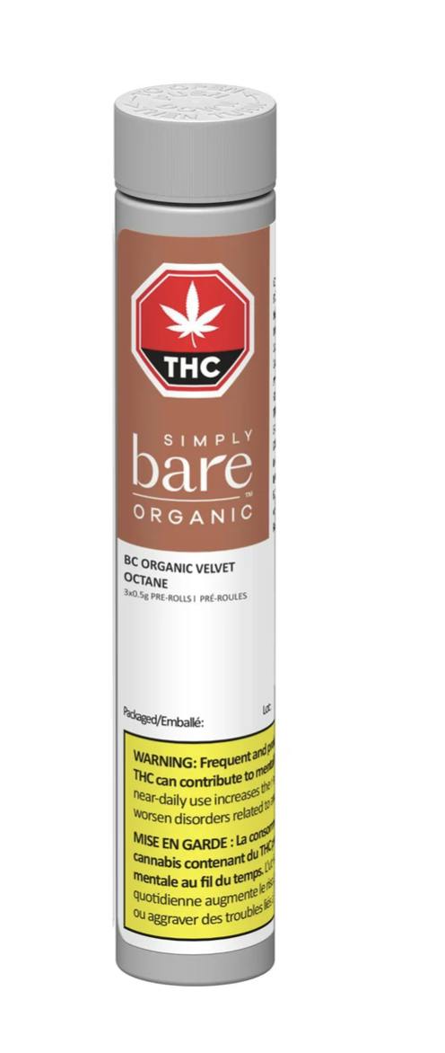 Organic Velvet Octane Pre-Rolls 3 x 0.5g