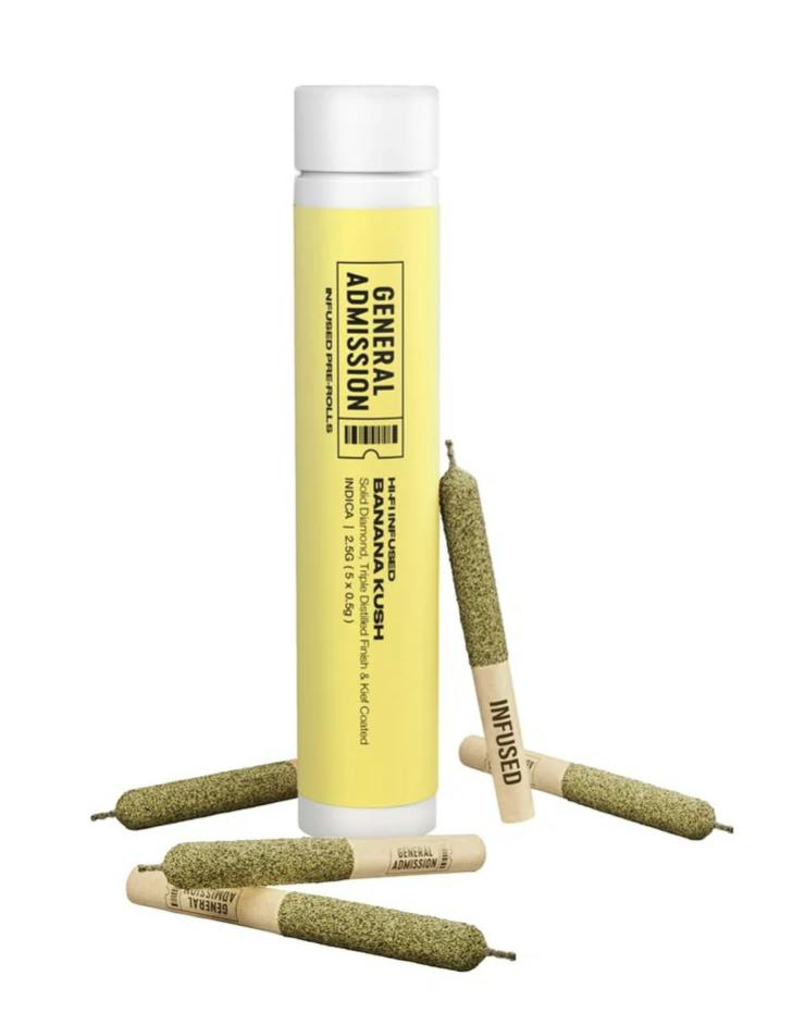 Banana Kush Infused Pre-Rolls 5 x 0.5g