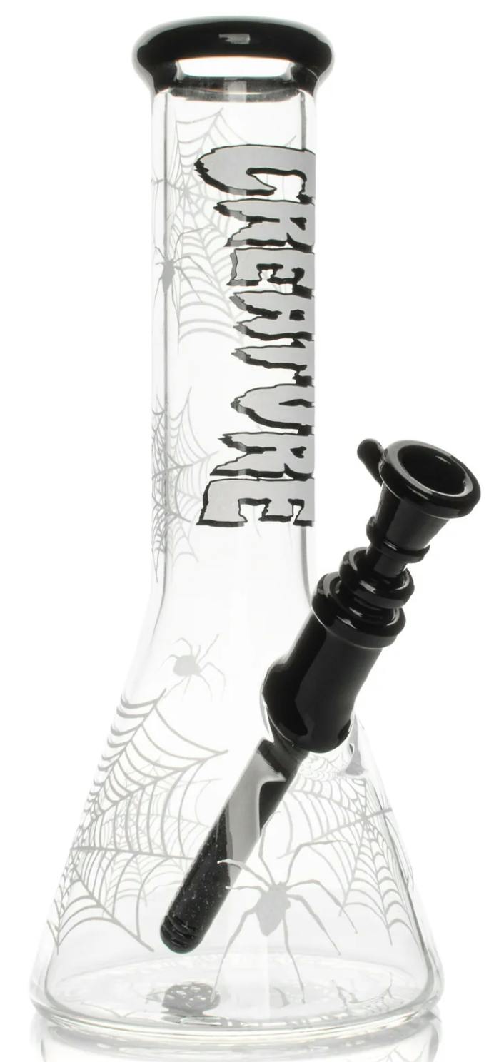 Gear Premium:12” Glow-in-the-Dark Spiderweb Water Pipe