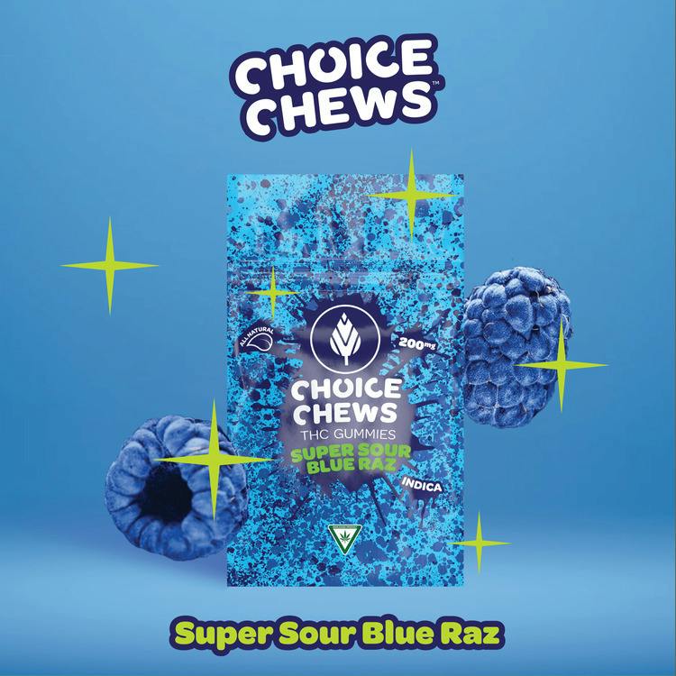 CHOICE | Edible | Gummies | Super Sour Blue Raz | 200mg