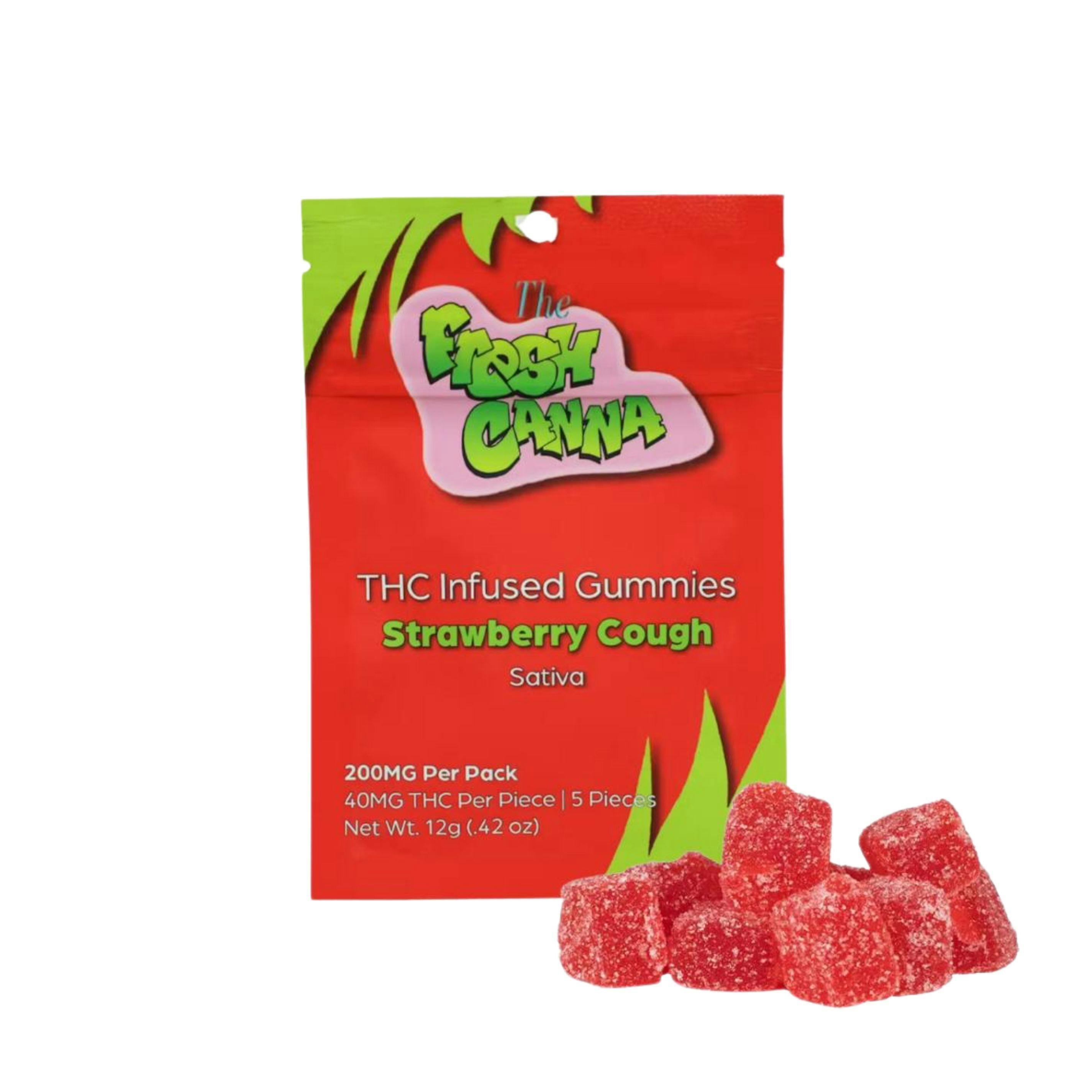 FRESH CANNA | Edible | Gummies | 5pk | Strawberry Cough | 200mg