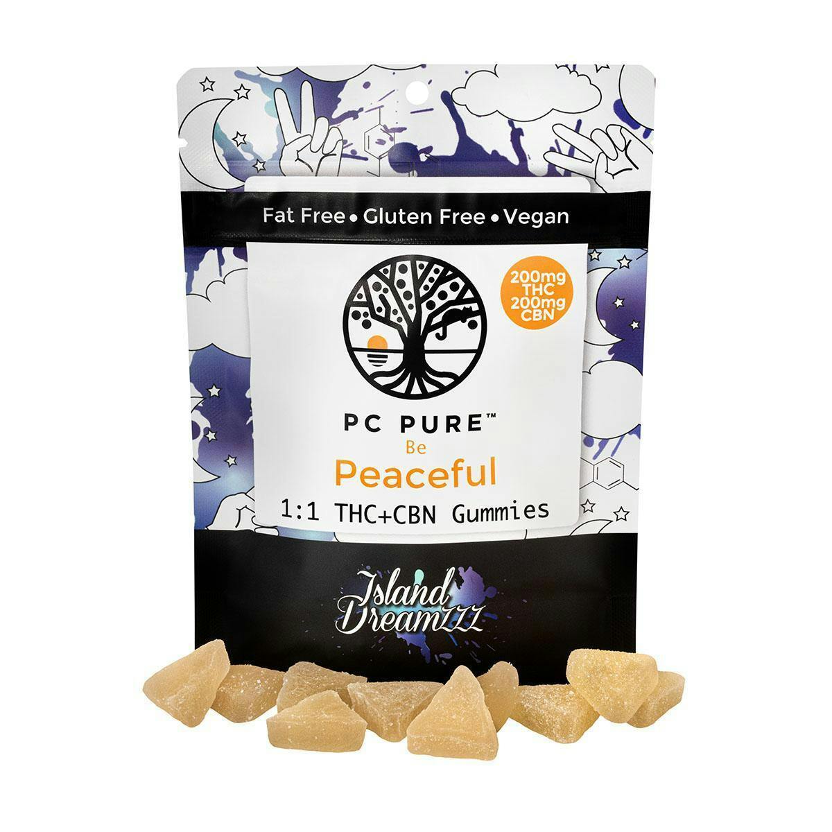 PC PURE | Edible | Gummies | Full Spectrum | Island Dreamz | 200mg