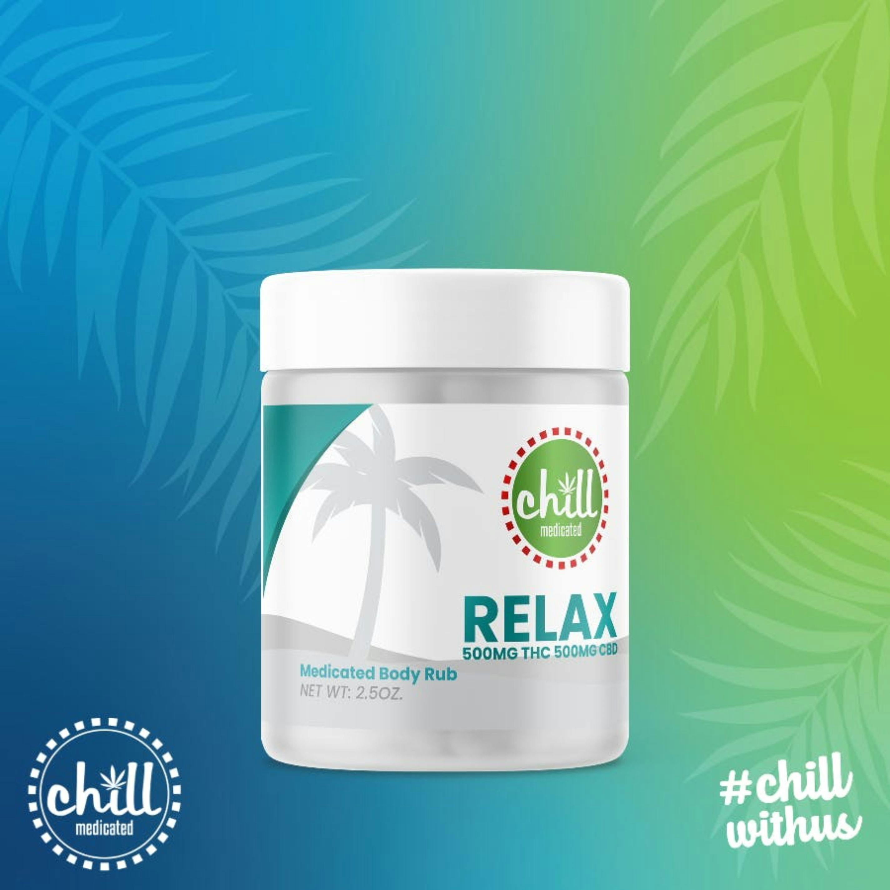 500mg THC : 500mg CBD | RELAX Body Rub | Chill Medicated | MED