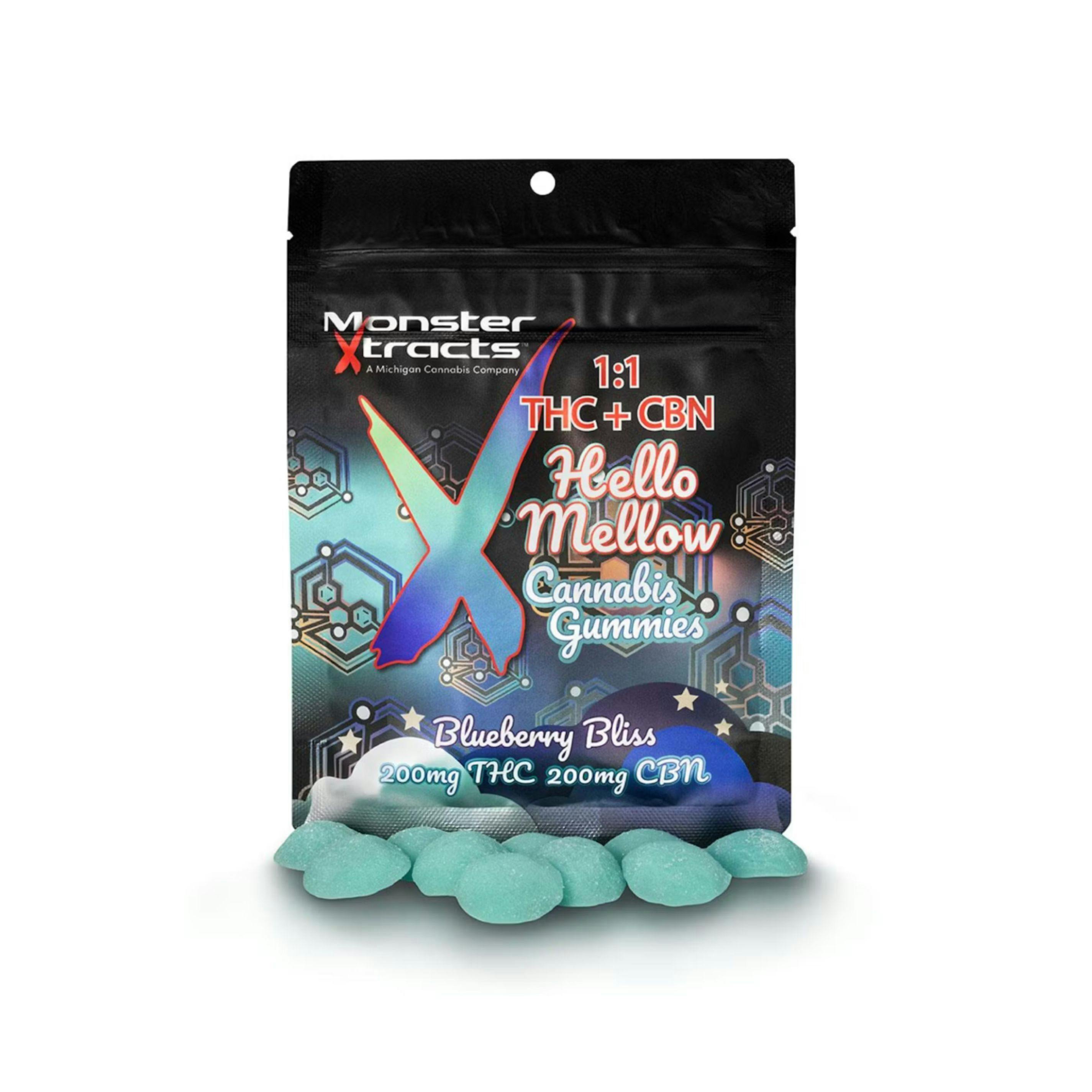 MONSTER | Gummies | 1:1 | THC:CBN | Blueberry Bliss | 200mg
