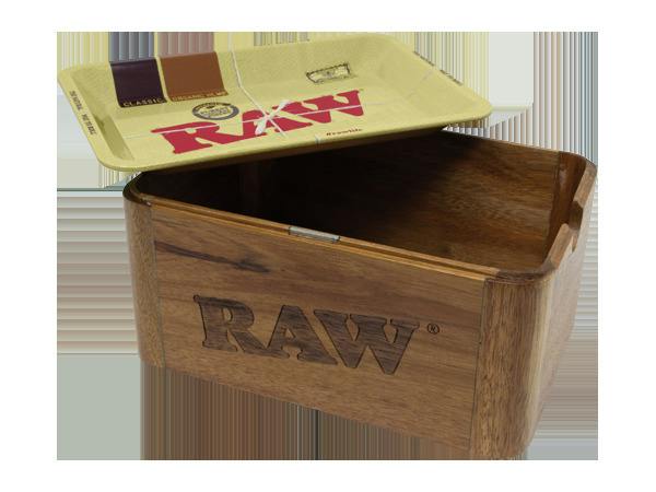 RAW | Accessory | Wood Cache Box | w/ Small Metal Tray