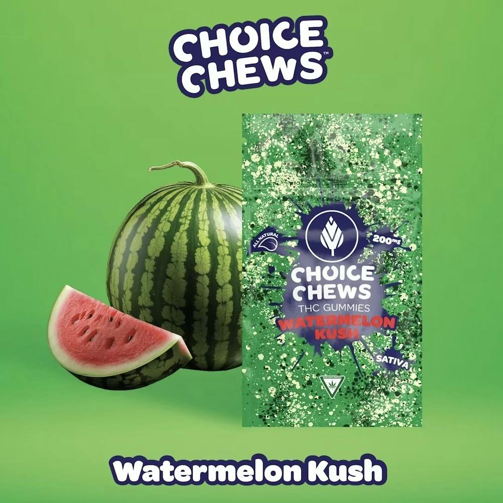 Choice Chews - Watermelon Kush | 200mg | Sativa