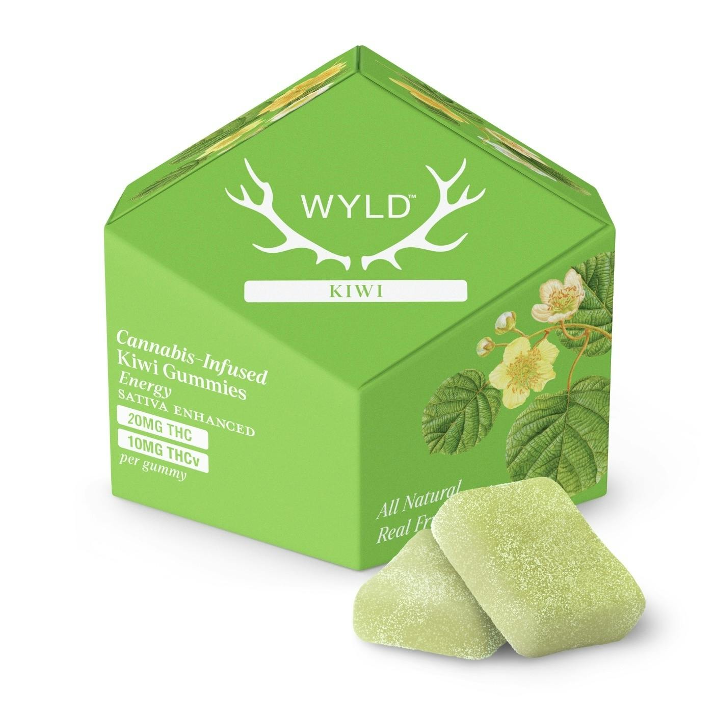 WYLD | Edible | Gummies | 2:1 | THC:THCv | Kiwi | 200mg