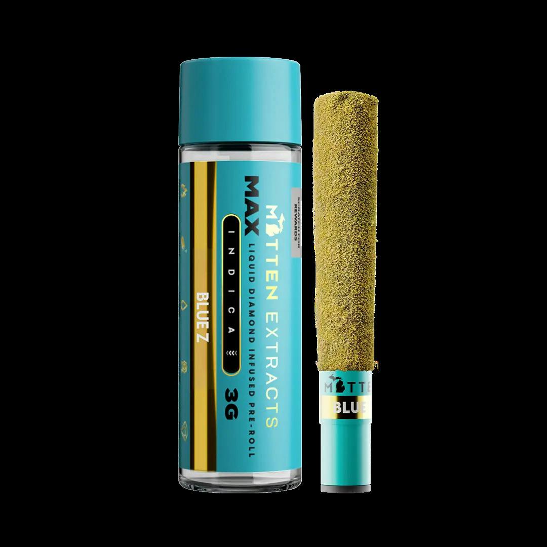 MITTEN EXTRACTS | Infused MAX Preroll | Blue Z | 3g