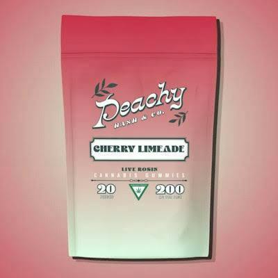 PEACHY HASH & CO. | Edible | Gummies | Live Hash Rosin | Cherry Limeade | 200mg