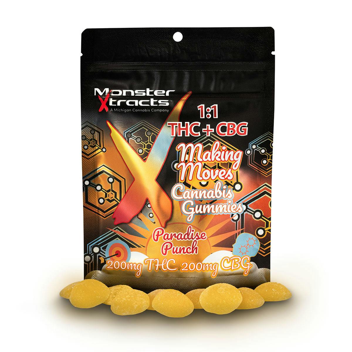 MONSTER | Edible | Gummies | 1:1 | THC:CBG | Paradise Punch | 200mg