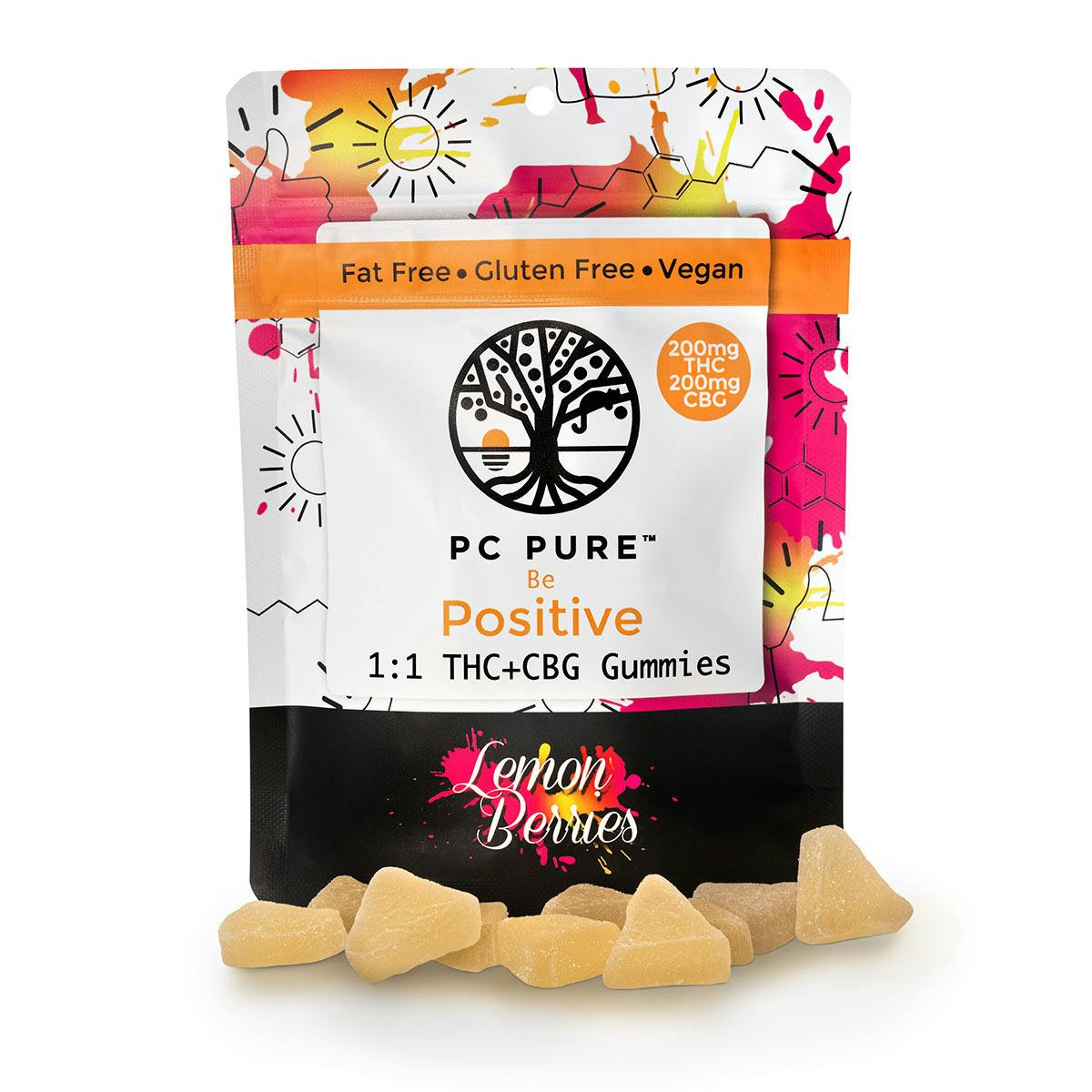 PC PURE | Edible | Gummies | Full Spectrum | Lemon Berries | 200mg