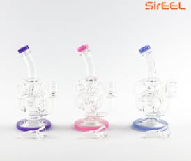 8" SirEEL SerenityCycler Bong with Flower Bowl | Assorted Colors