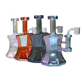 LuvBuds - 7.5" Facet Fantasy Bong w/ Facet Diamond Bowl, Assorted Colors