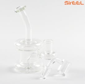 SirEEL - 6" Bent Neck Clear Hanger Rig with Banger