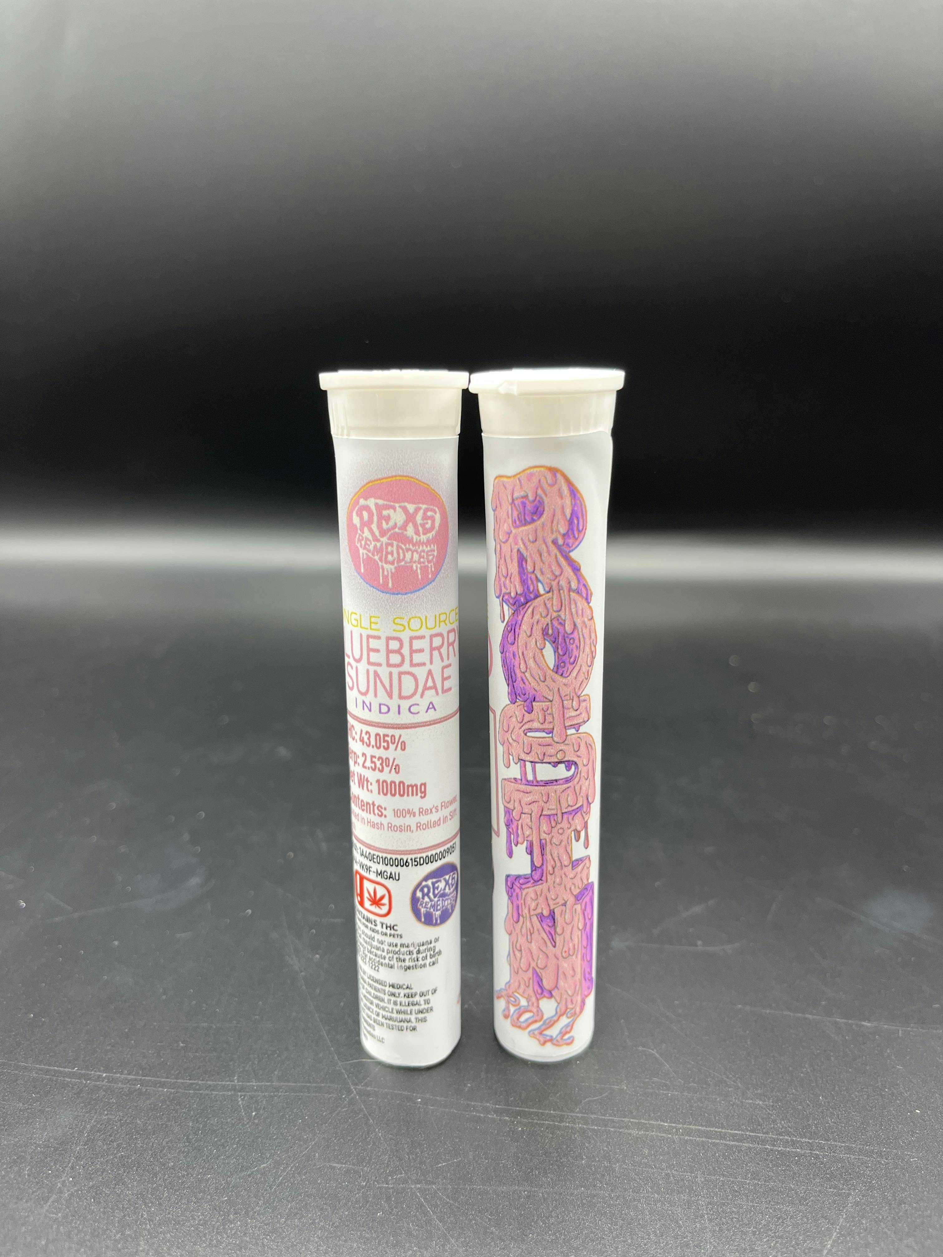 Rex's Remedies - Blueberry Sundae 1g Rosin Roll