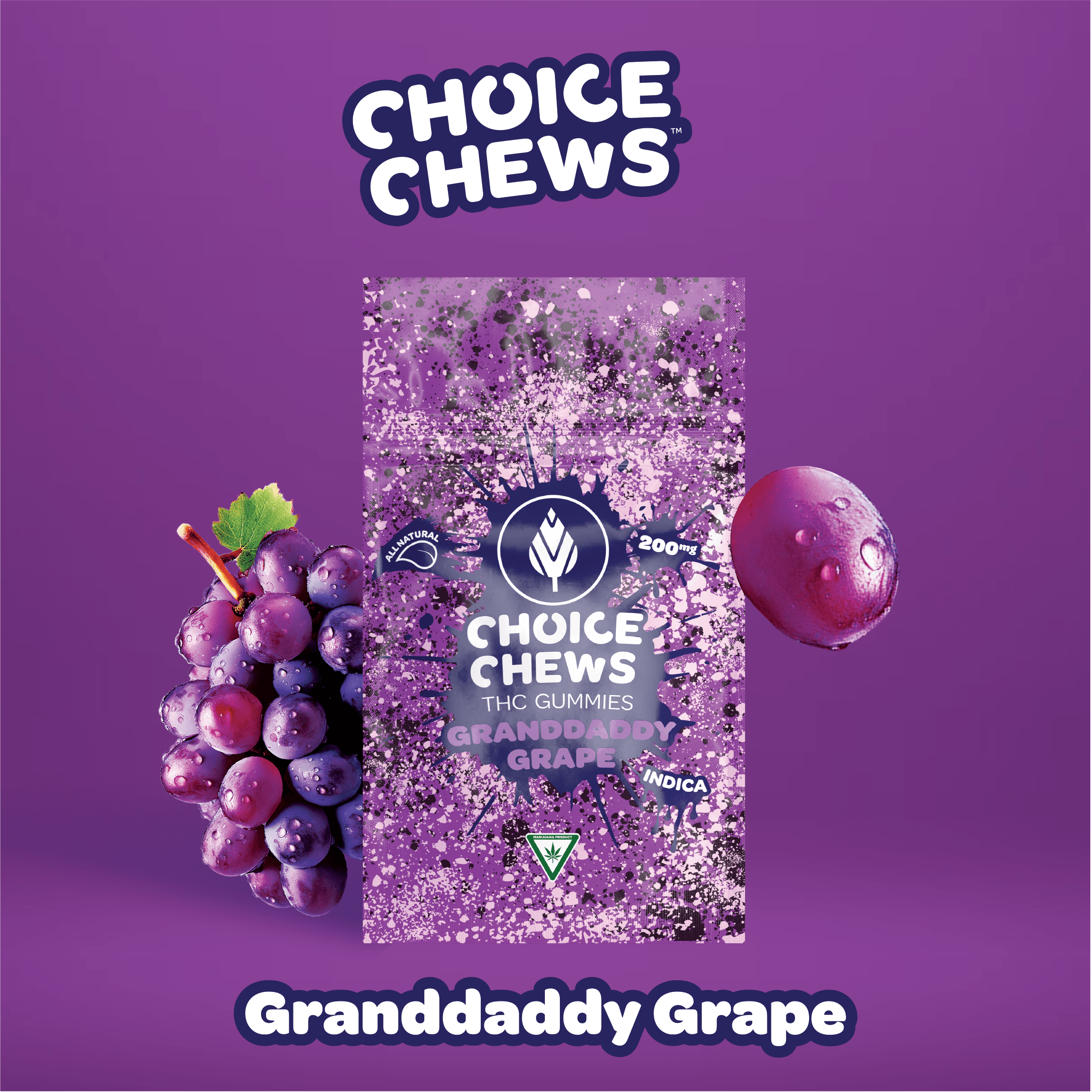 CHOICE - Granddaddy Grape Gummies 200mg