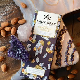 Lady Gray 100mg Almond Sea Salt Chocolate Bar