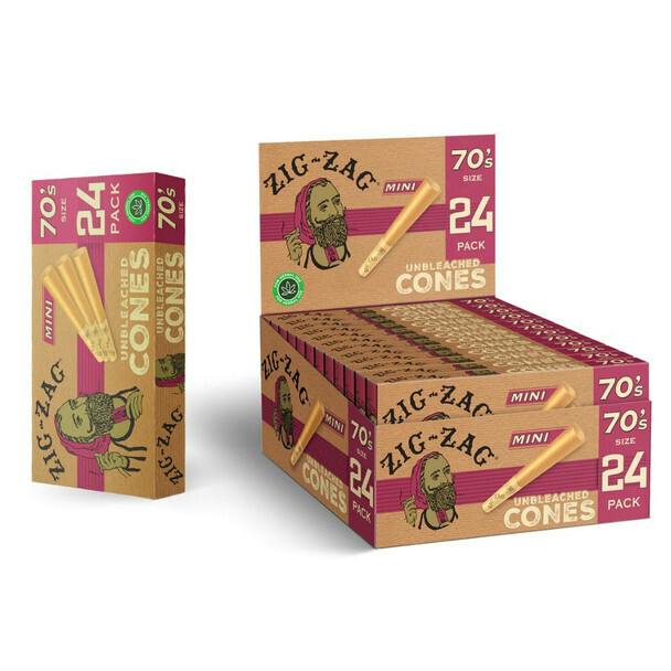 Zig-Zag - Unbleached Mini Cones - 24 Pack