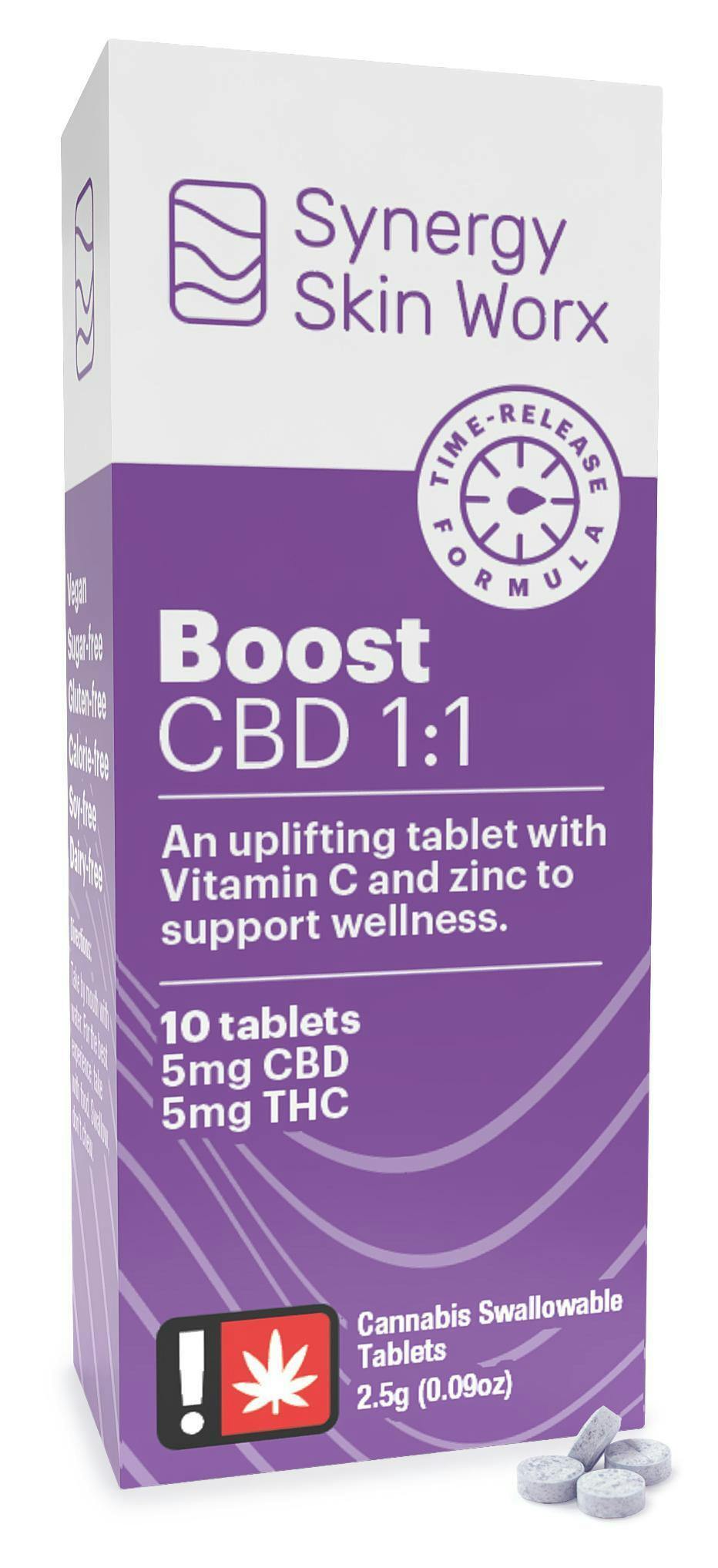 Synergy - Boost 1:1 CBD Tablets 100mg