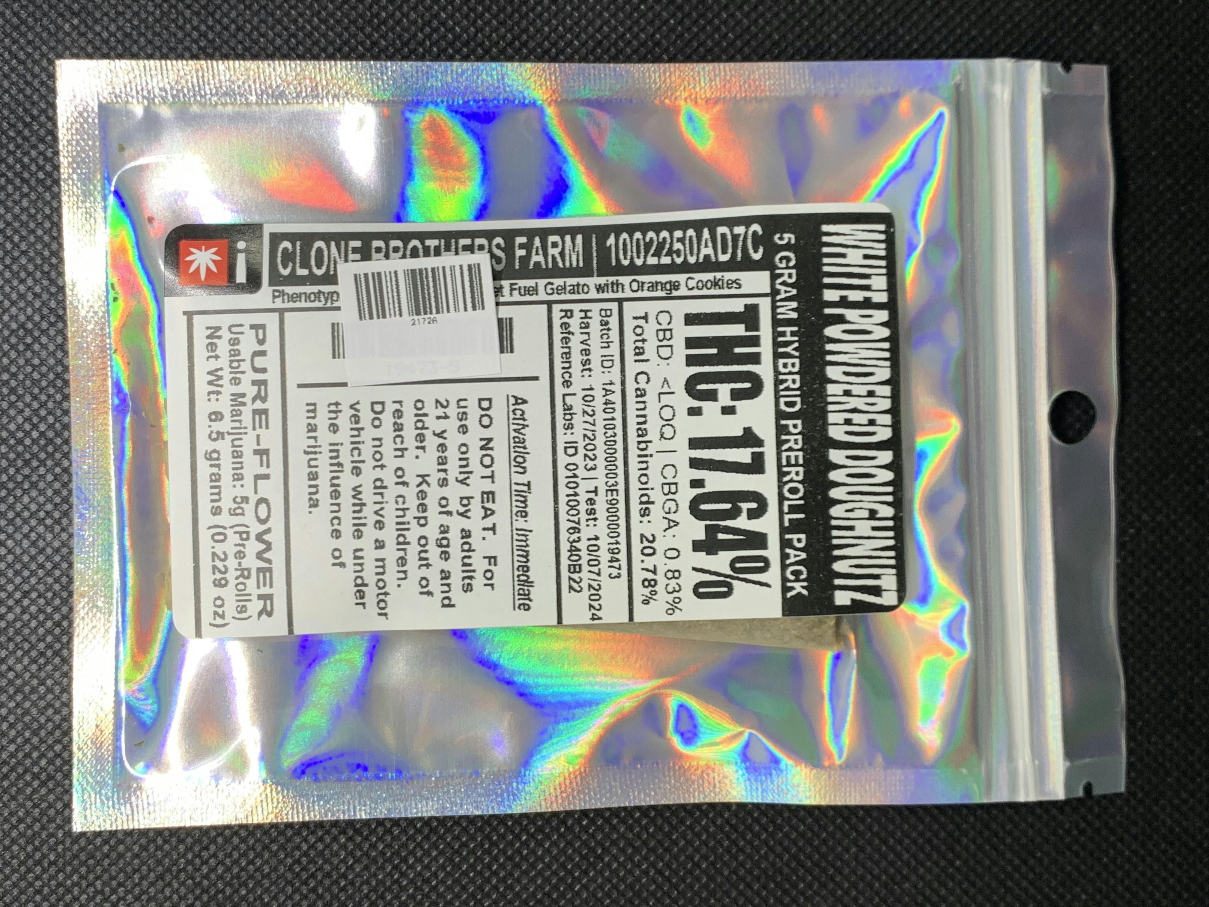 CB - Pre Roll 5 Pack - White Powdered Doughnutz (I)