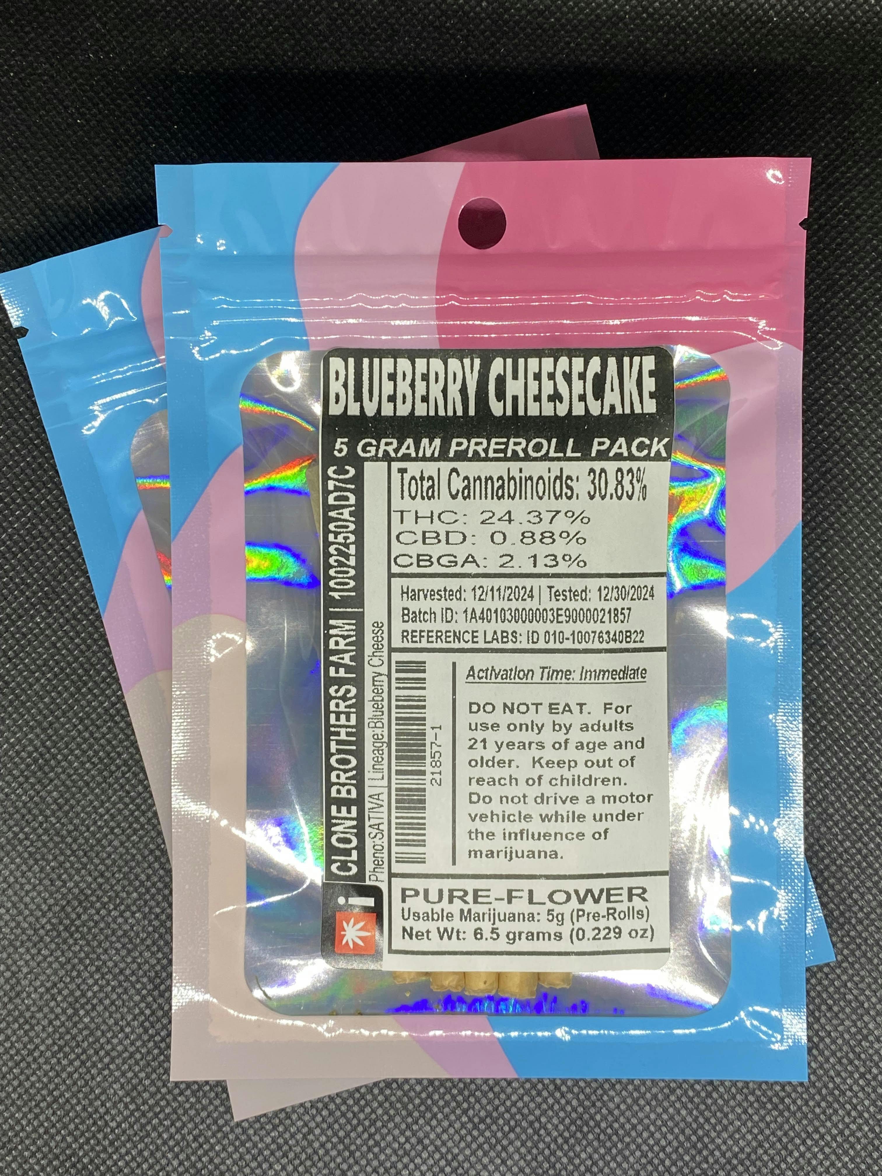 CB - Pre Roll 5 Pack - Blueberry Cheesecake (S)