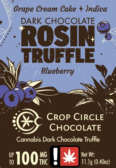 Crop Circle Chocolate: Dark & Blueberrry - 1pc Truffle