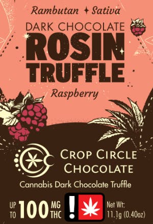 Crop Circle Chocolate: Dark & Raspberry - 1pc Truffle