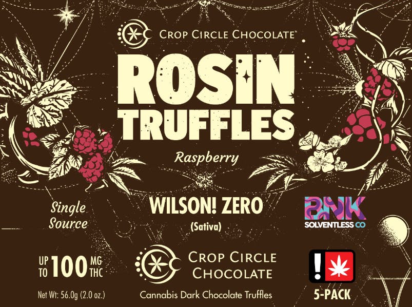 Crop Circle Chocolate: Dark & Raspberry - 5pc Truffle