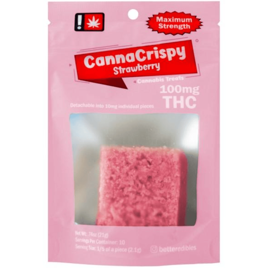 CannaCrispy: Strawberry - 1pc Rice Krispy