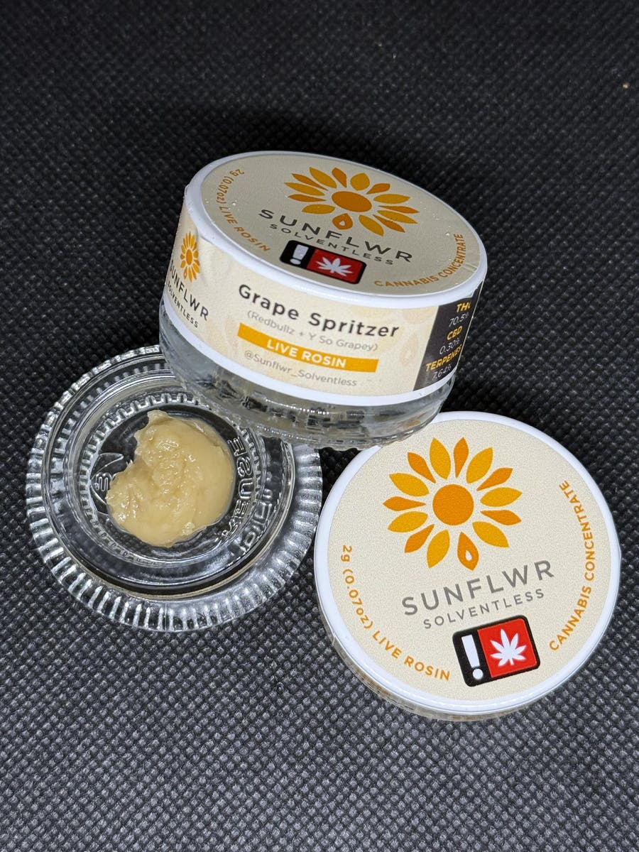 SUNFLWR Solventless: Grape Spritzer - Dab