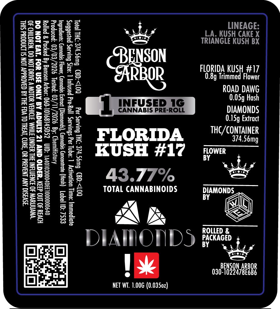 Benson Arbor: Florida Kush #17