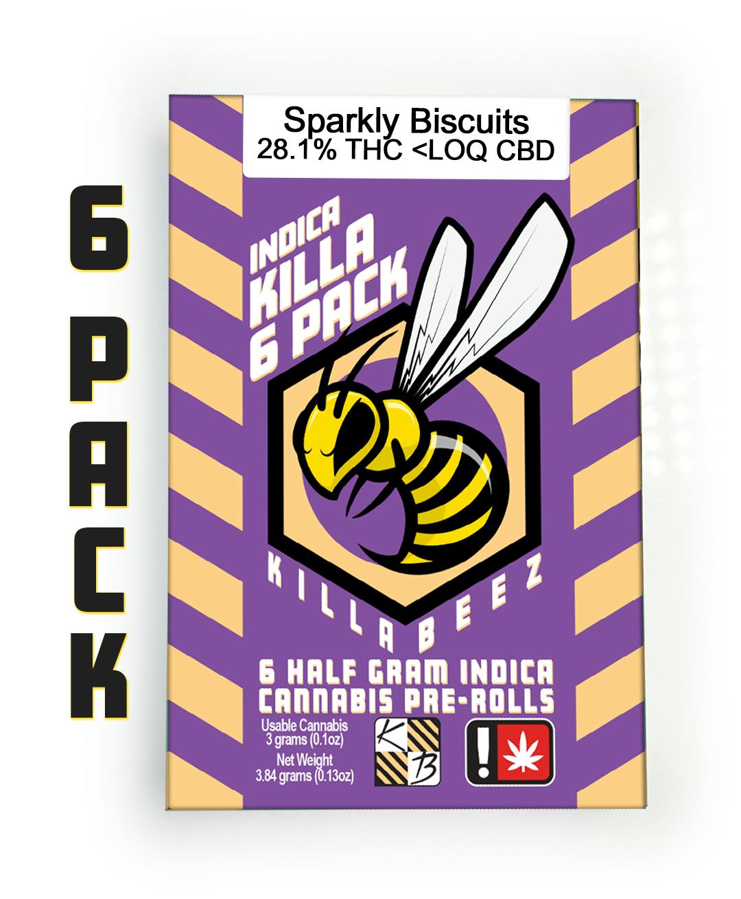 Killa Beez - Pre Roll 6 Pack 0.5g - Grapehead (I)