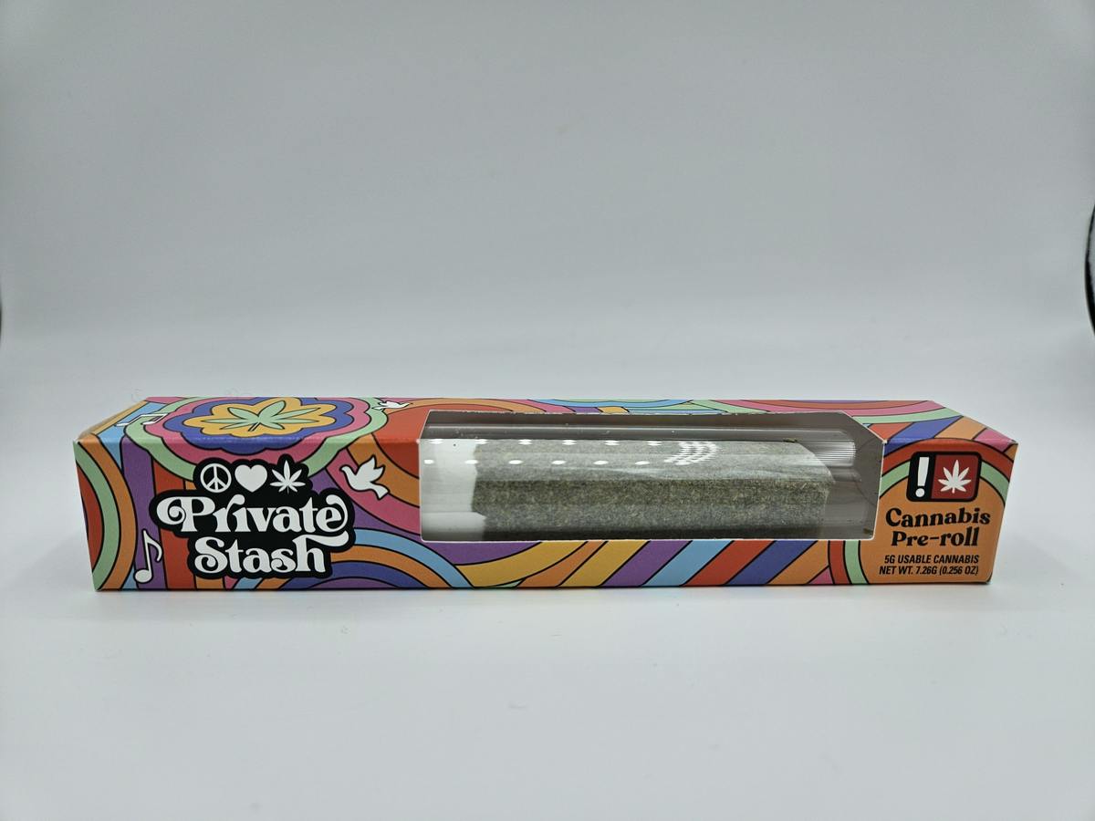 Private Stash - Groovy Doobie Pre Roll 5g - Caribbean Cream (H)