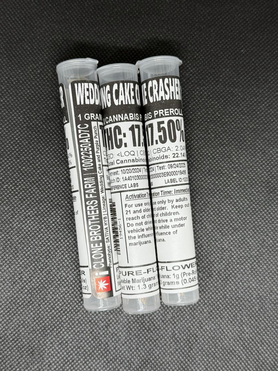 CB - Pre Roll 1g - Wedding Cake Crasher (S)