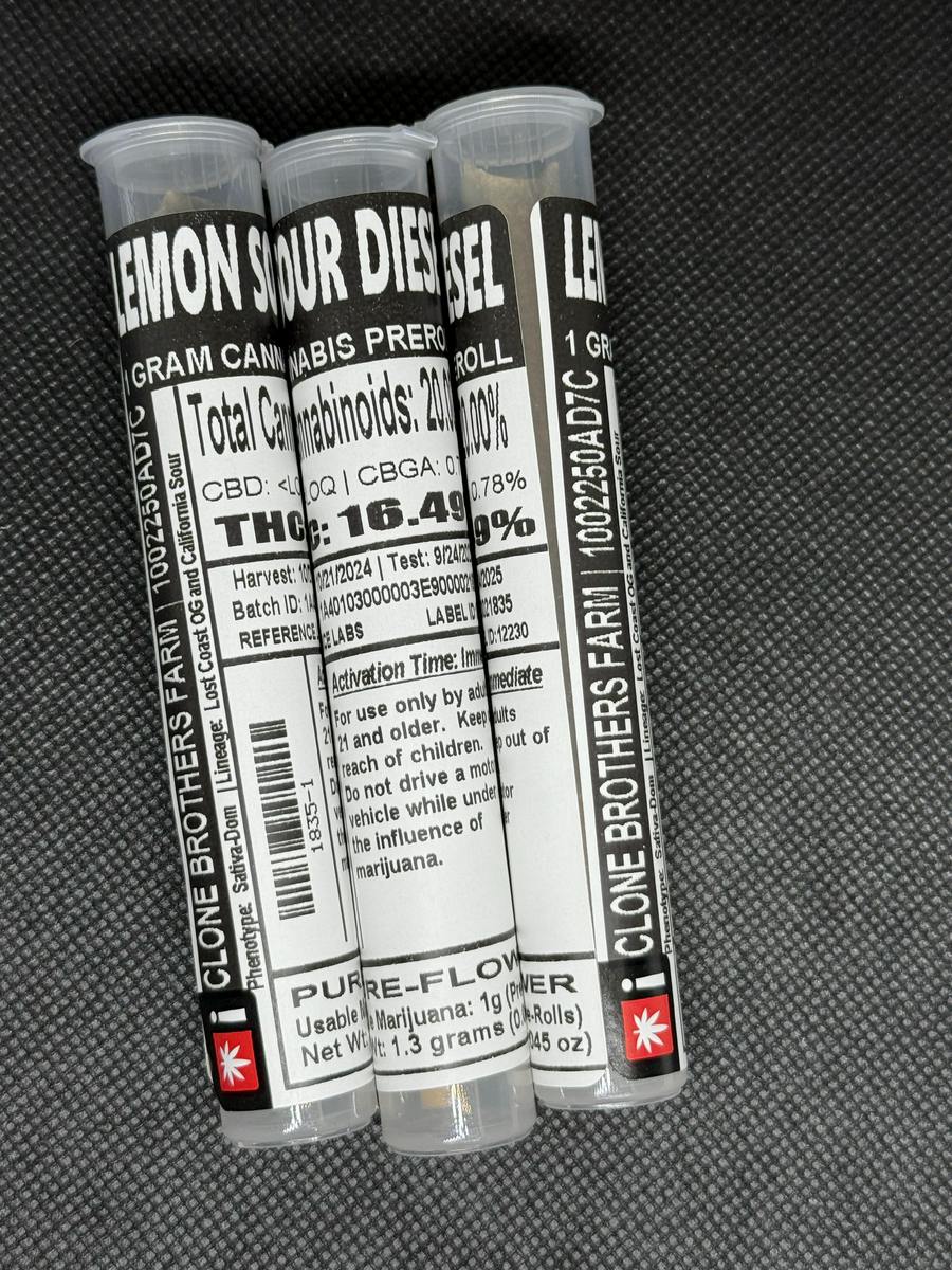 CB - Pre Roll 1g - Lemon Sour Diesel (S)