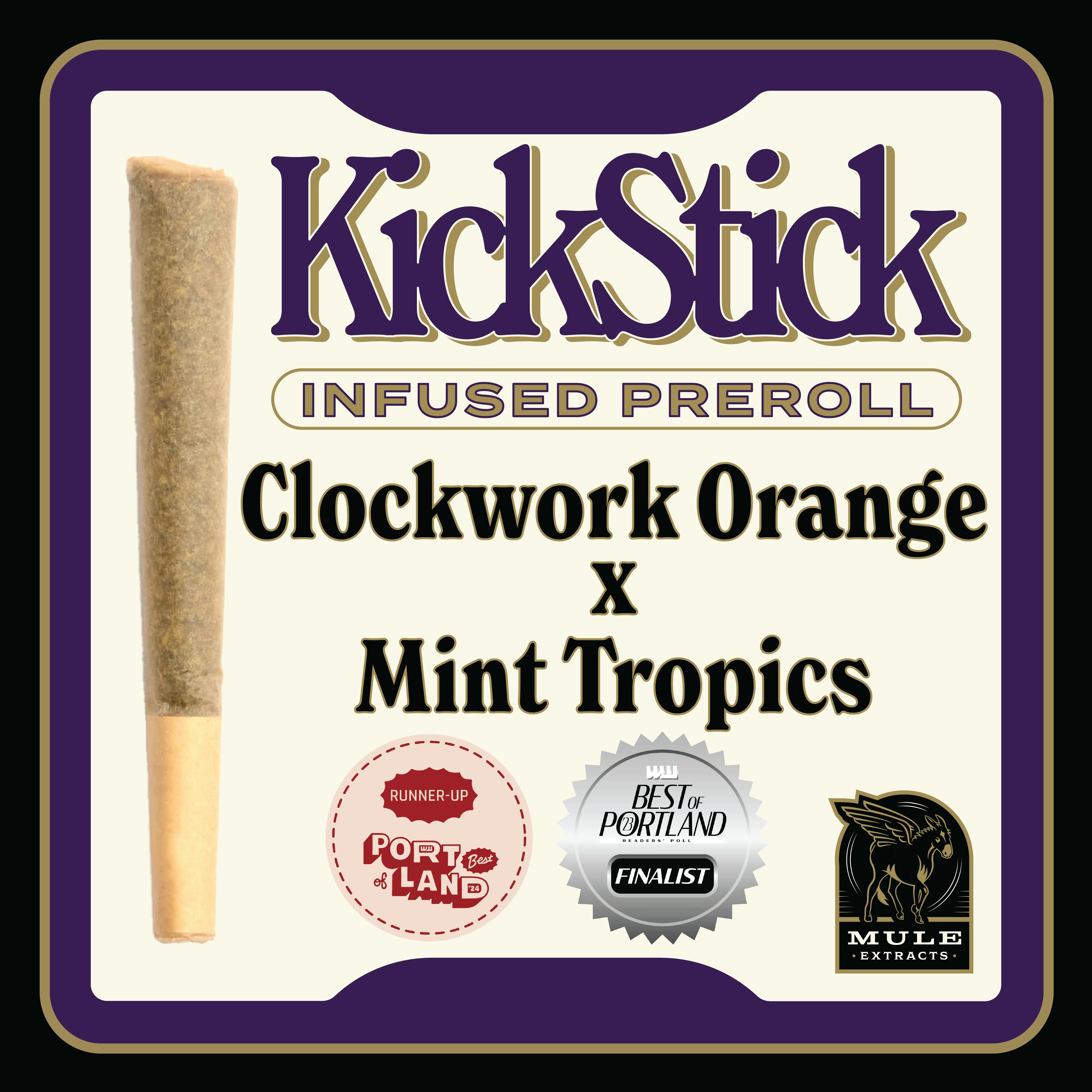 Mule Extracts - Infused Kick Stick 1g - Clockwork Orange x Mint Tropics (I)