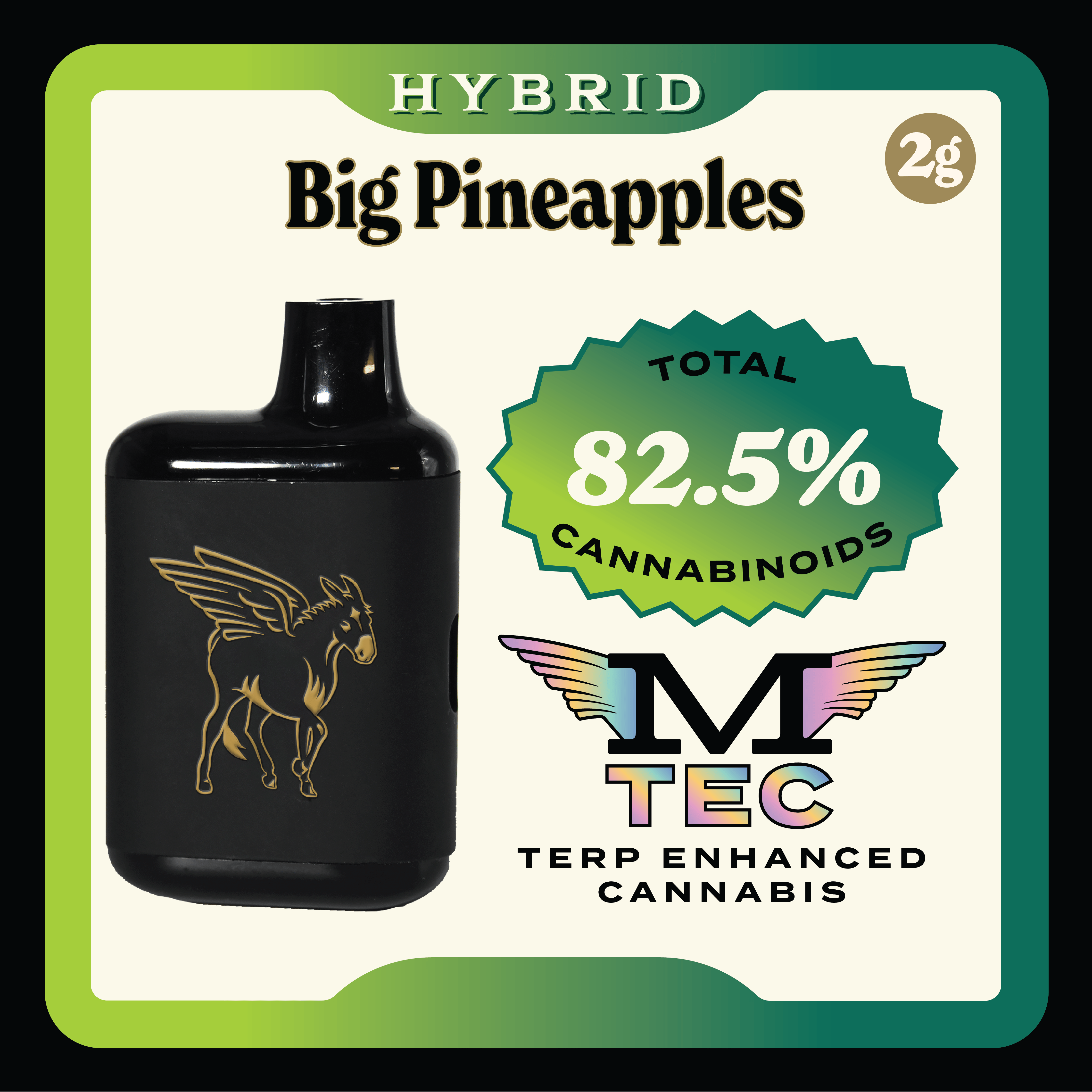 Mule Extracts - 2G Big Pineapples (H) - M-TEC Dank Tank All-In-One 2G