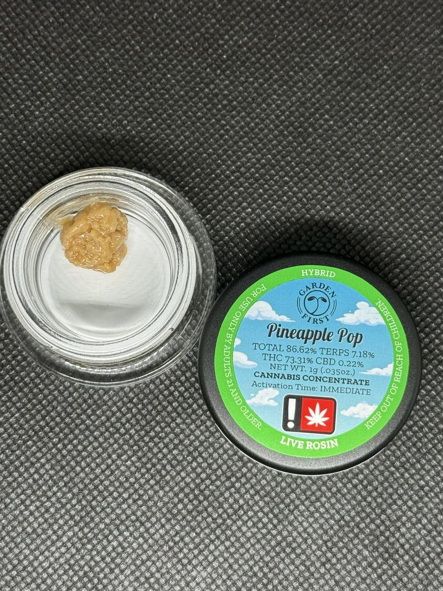 Garden First - Pineapple Pop (H) - Live Rosin Dab 1g