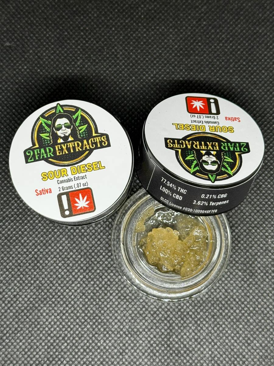 2 Far Extracts - 2G Sour Diesel (S) - Diamonds & Sauce BUCKET 2g